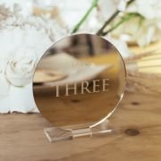 Round Acrylic Table Number with Stand