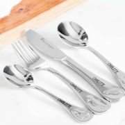 Engraved Stainless Steel Children’s Cutlery 4 Piece Set Sea Animals