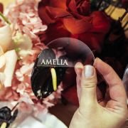Engraved Acrylic Semi Circle Wedding Place Card