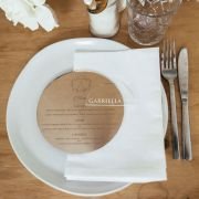 Engraved Acrylic Semi Circle Wedding Place Card