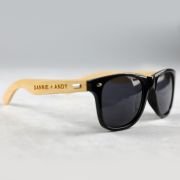 Engraved Bamboo Wooden Wedding Sunglasses