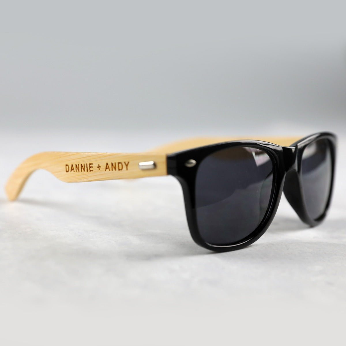 Engraved Bamboo Wooden Wedding Sunglasses
