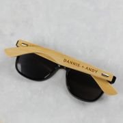Engraved Bamboo Wooden Wedding Sunglasses