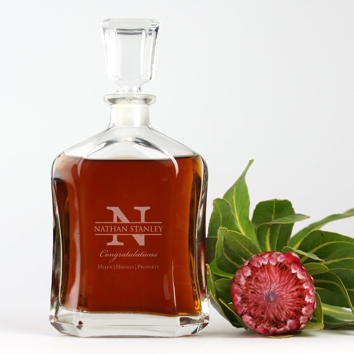 Engraved Deluxe Whiskey Decanter Corporate Gift