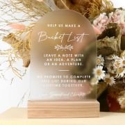 Engraved Bucket List Sign with Wooden Keepsake Box