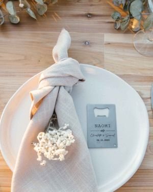 Engraved Credit Card Bottle Opener Wedding Favour