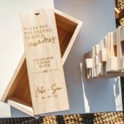 Engraved Wooden Tumbling Tower Wedding Guest Book