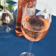 Engraved Wooden Group Therapy Butler Set With Complimentary Wine Glasses