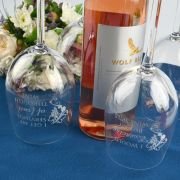Engraved Wooden Group Therapy Butler Set With Complimentary Wine Glasses