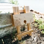 Engraved Bamboo Picnic Table with BONUS two Wine Glasses
