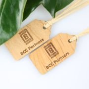 Engraved Promotional Wooden Gift Tags