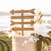 Wooden Love Arrow Cake Topper