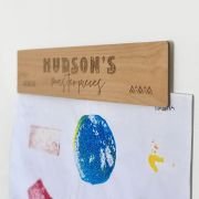 Engraved Wooden Kids Artwork Display Hanger