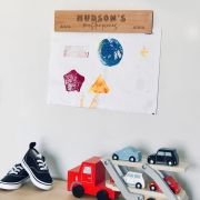 Engraved Wooden Kids Artwork Display Hanger