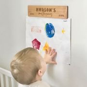 Engraved Wooden Kids Artwork Display Hanger