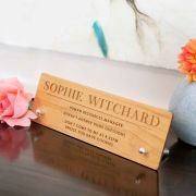 Wooden Engraved Office Desk Sign