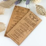 Engraved Wooden Wedding Menus