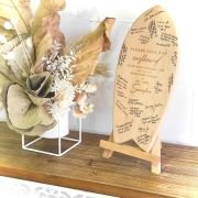 Engraved Wooden Surfboard Guest Book