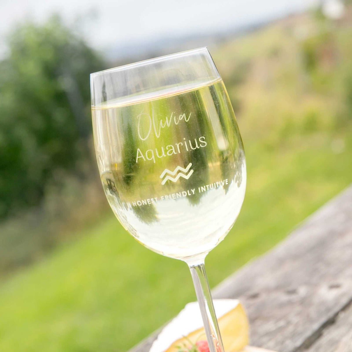 Zodiac Star Sign Engraved 360ml Wine Glass